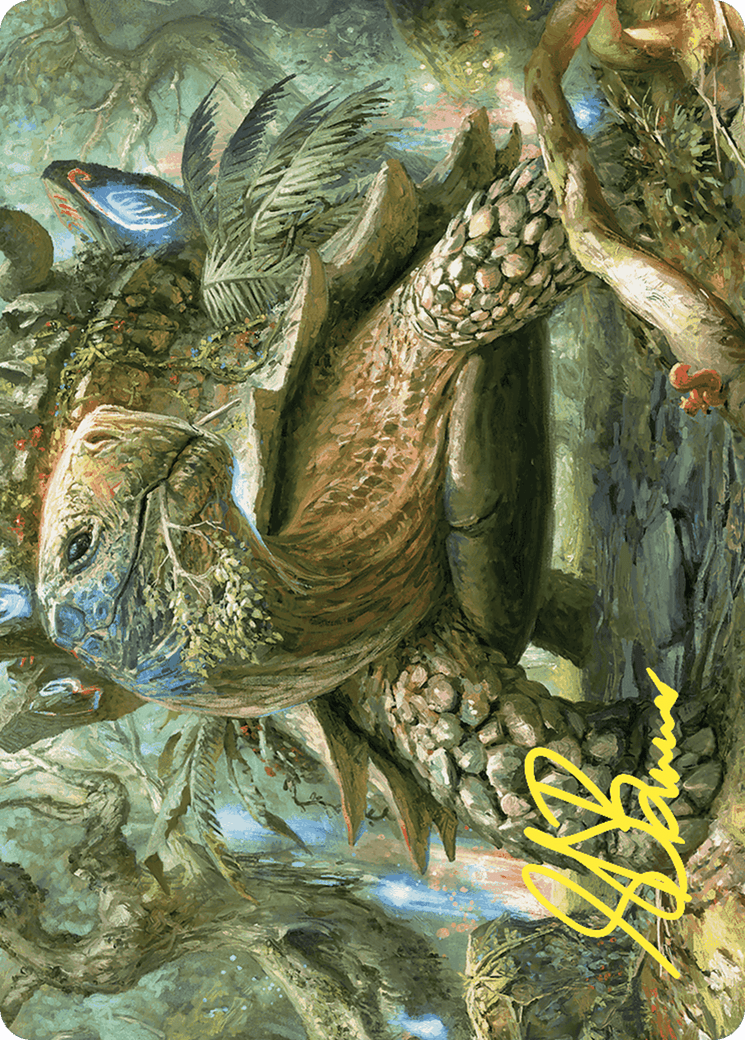 Blossoming Tortoise // Blossoming Tortoise (AWOE-024) - Wilds of Eldraine Art Series (Borderless) Foil