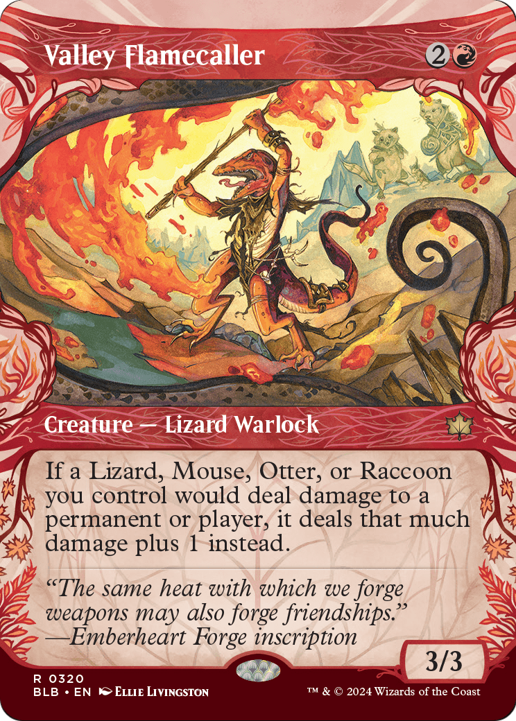 Valley Flamecaller (Showcase) [Bloomburrow] Foil