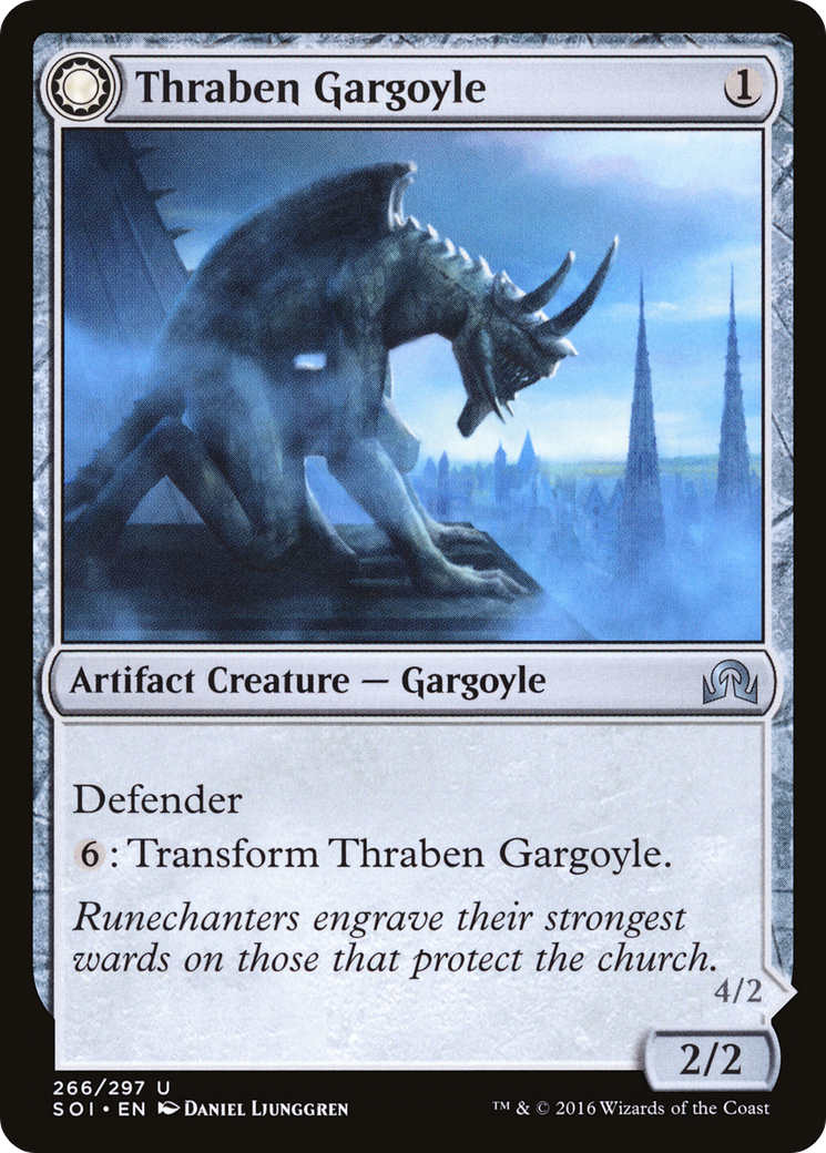 Thraben Gargoyle // Stonewing Antagonizer [Shadows over Innistrad] Foil