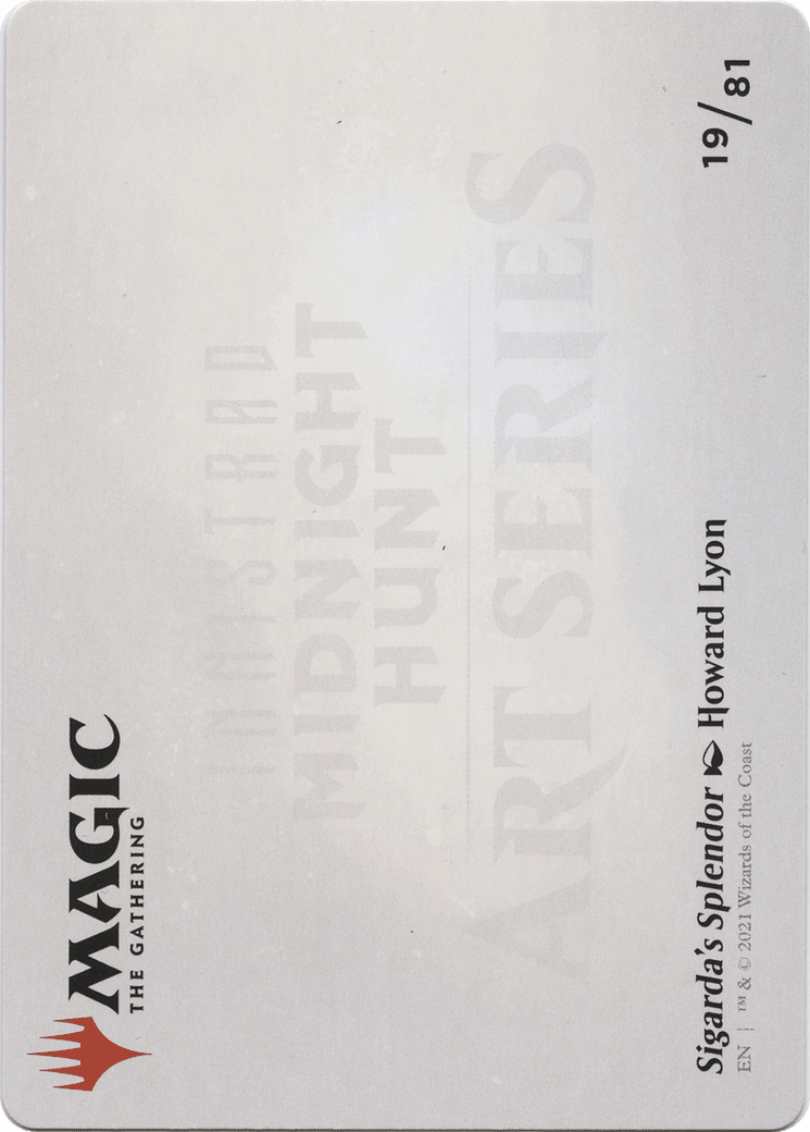 Sigarda's Splendor // Sigarda's Splendor (AMID-019) - Midnight Hunt Art Series (Borderless) Foil