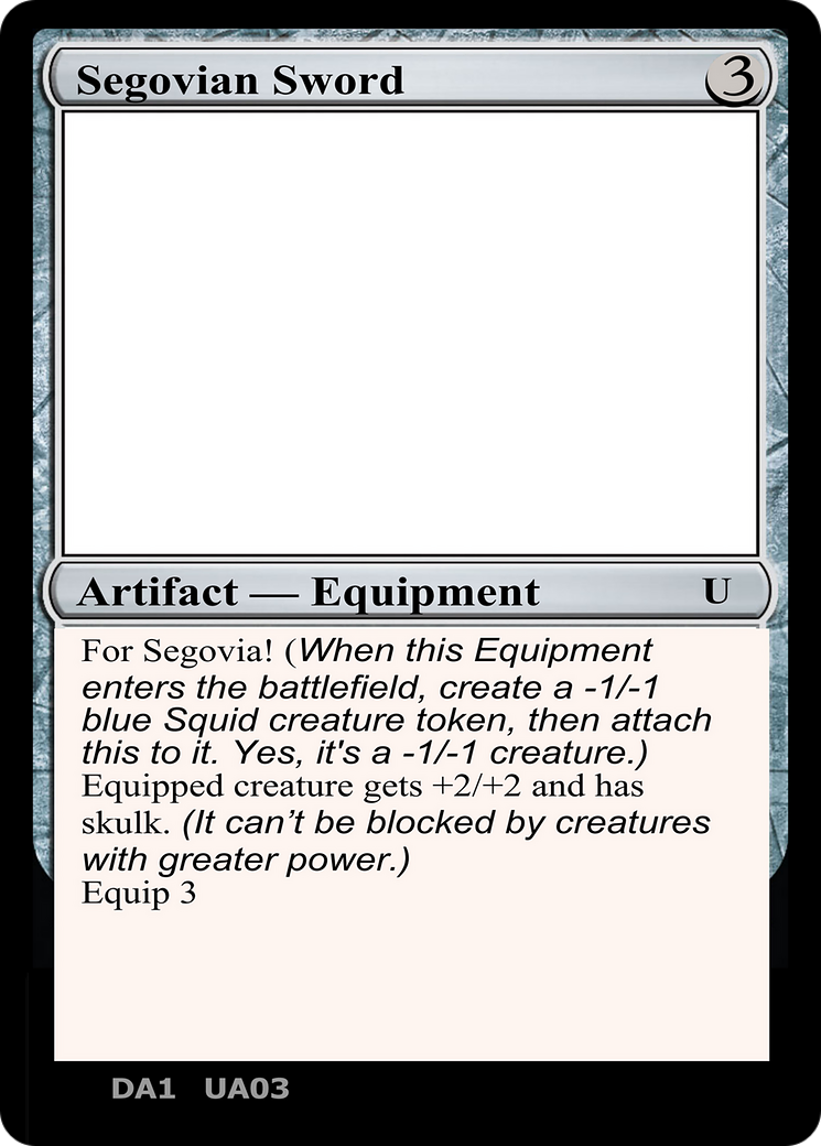 Segovian Sword (DA1-UA03E) - Unknown Event