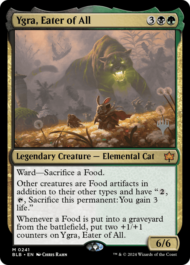 Ygra, Eater of All (Promo Pack) [Bloomburrow Promos] Foil