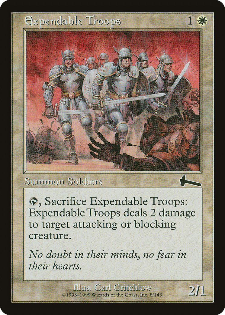 Expendable Troops [Urza's Legacy] Foil