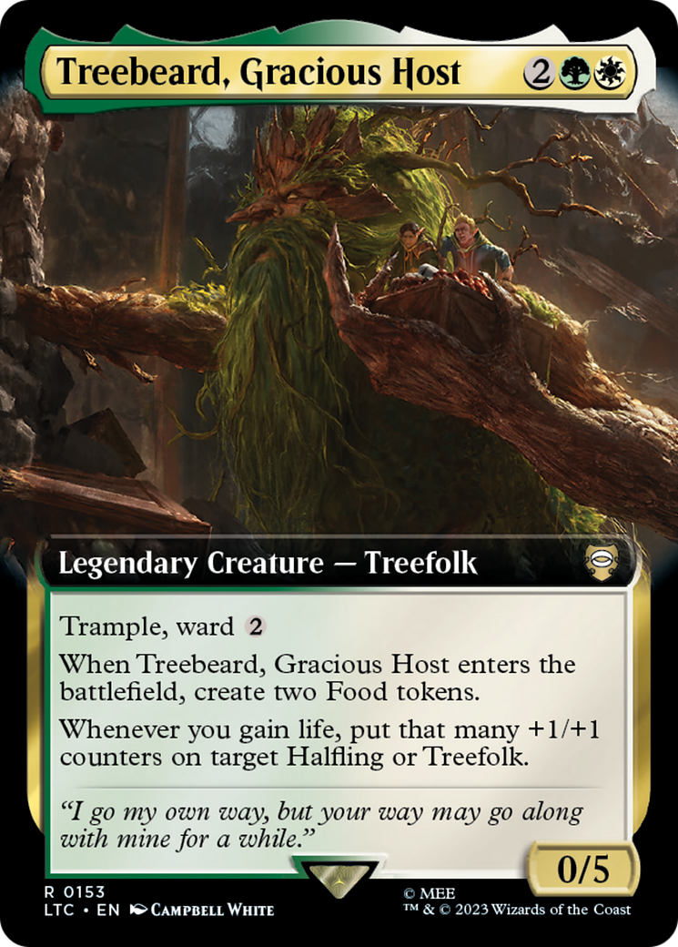 Treebeard, Gracious Host (153) [Tales of Middle-earth Commander] : (Extended Art) Foil