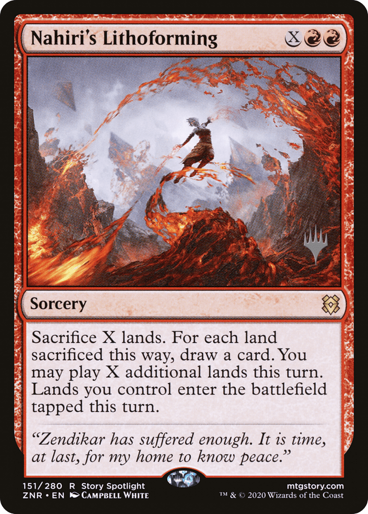 Nahiri's Lithoforming (Promo Pack) [Zendikar Rising Promos] Foil