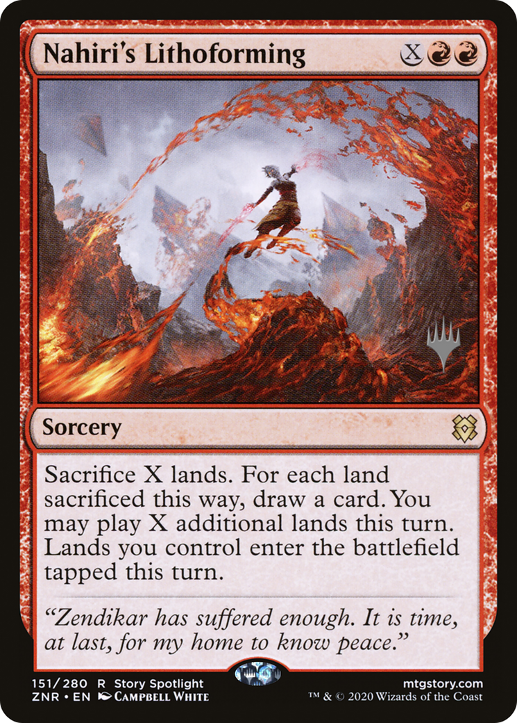 Nahiri's Lithoforming (Promo Pack) [Zendikar Rising Promos] Foil