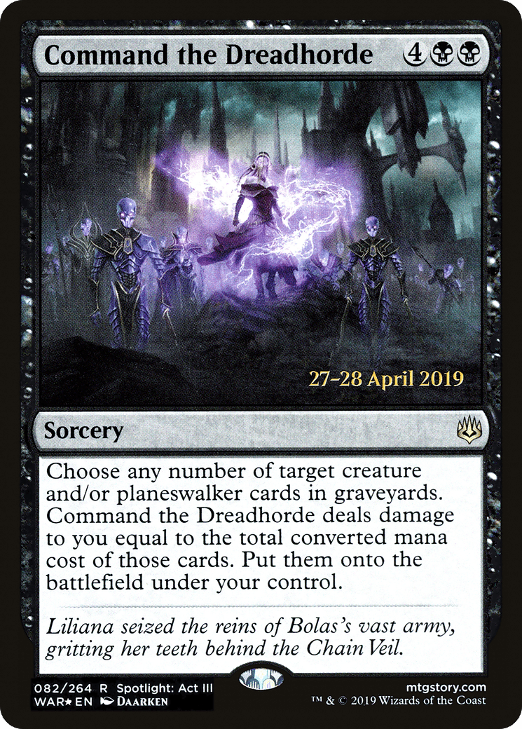 Command the Dreadhorde [War of the Spark Prerelease Promos]
