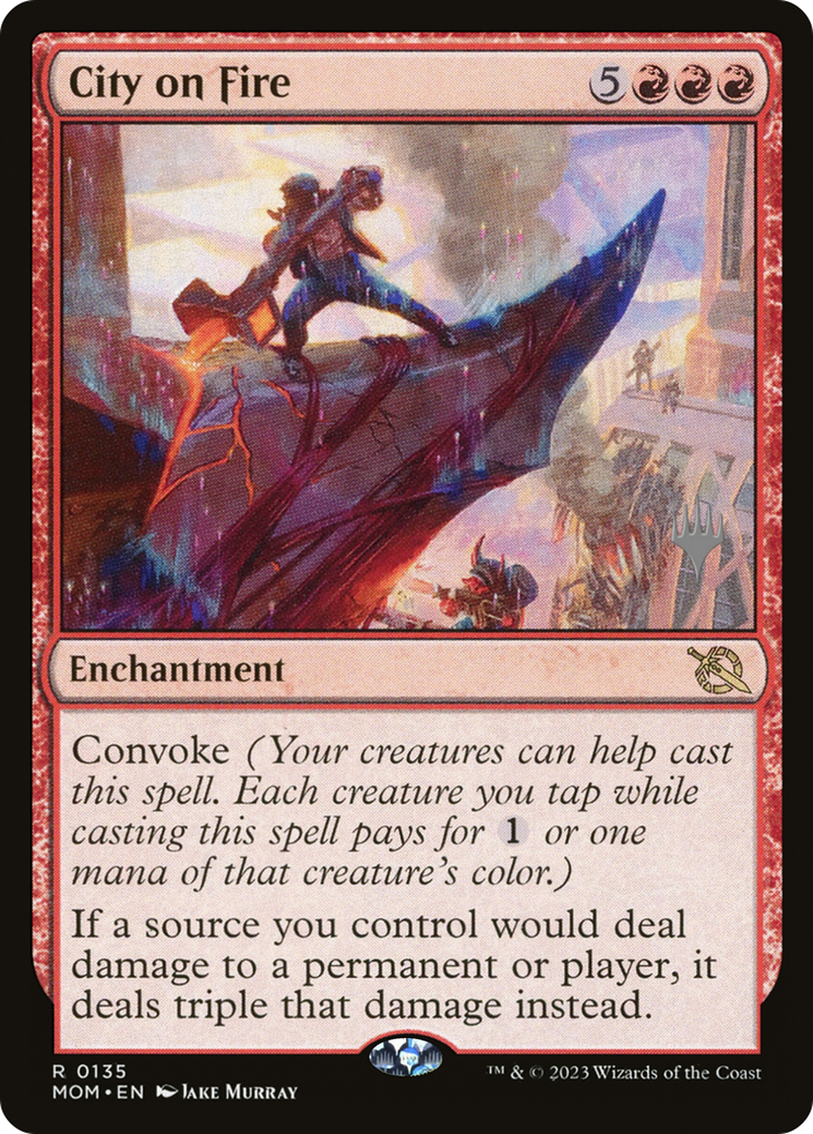 City on Fire (Promo Pack) [March of the Machine Promos] Foil
