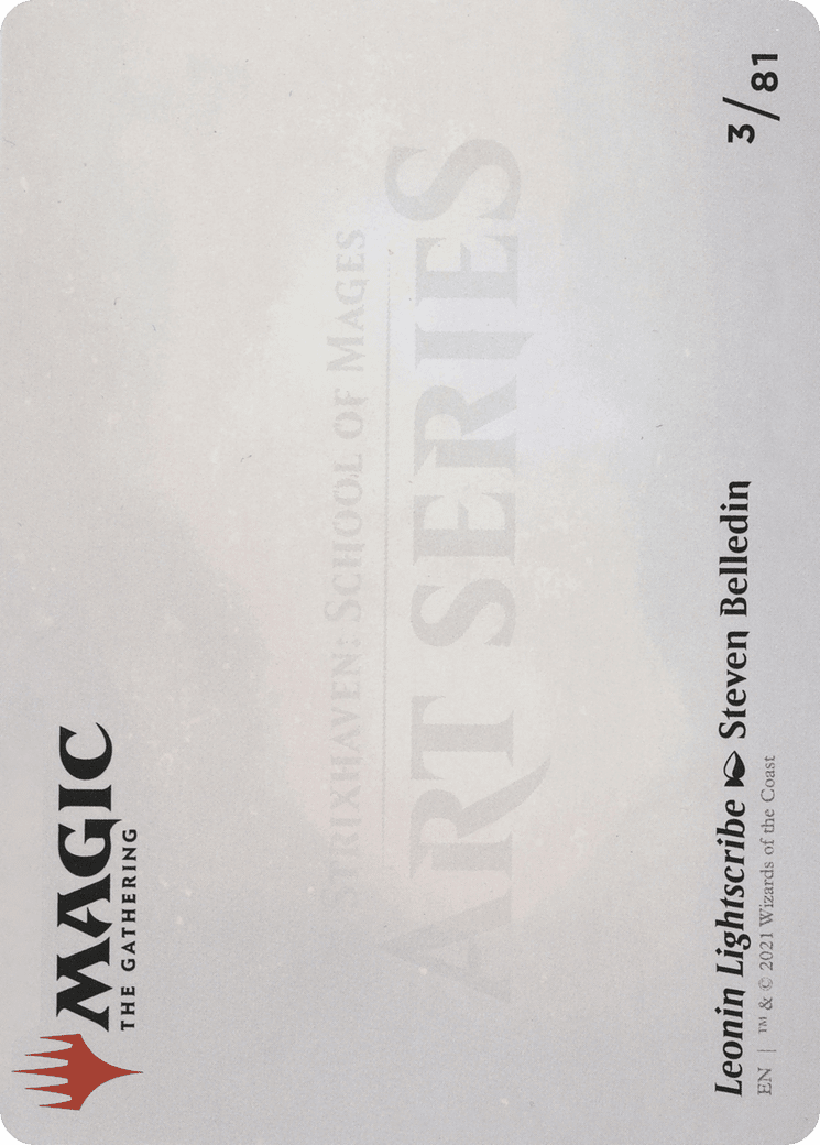 Leonin Lightscribe // Leonin Lightscribe (ASTX-003) - Strixhaven Art Series (Borderless) Foil