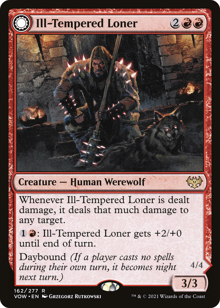 Ill-Tempered Loner // Howlpack Avenger [Innistrad: Crimson Vow] Foil
