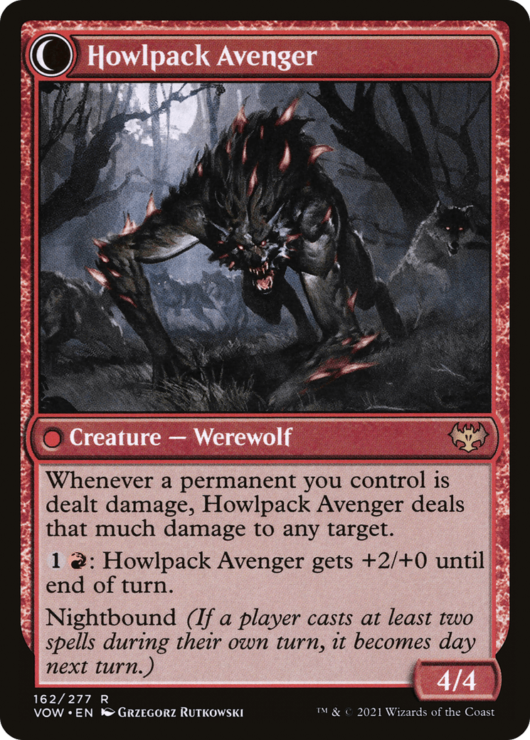 Ill-Tempered Loner // Howlpack Avenger (VOW-162) - Innistrad: Crimson Vow: (Double Faced Transform) Foil