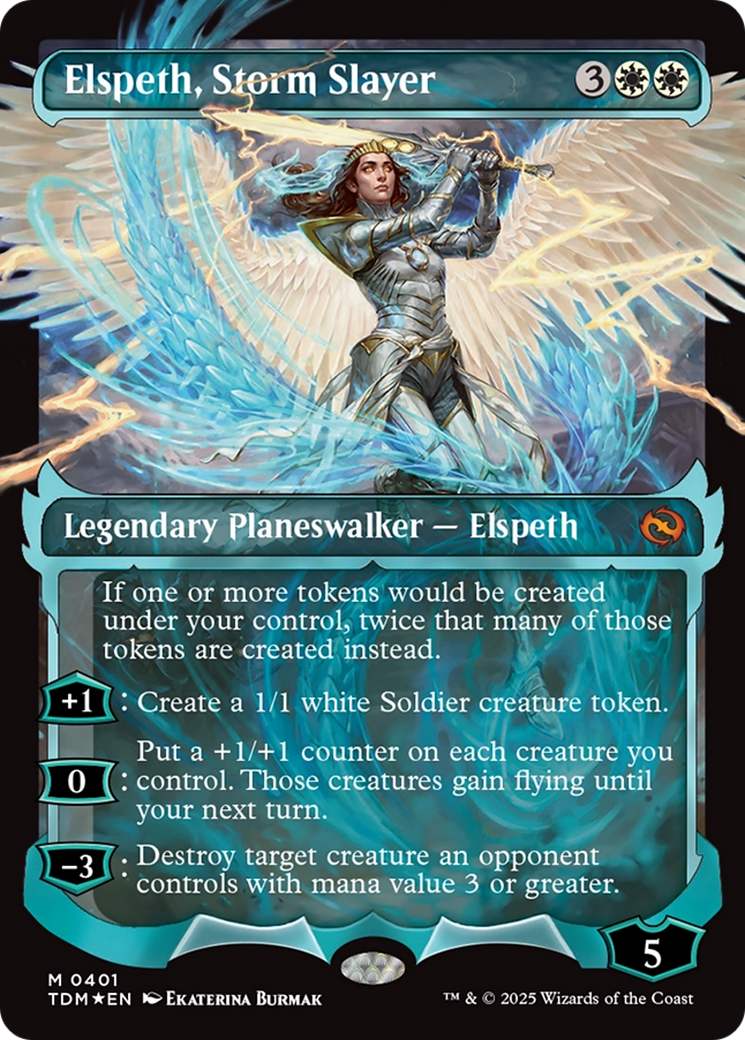Elspeth, Storm Slayer (Showcase) (401) [Tarkir: Dragonstorm]  Foil