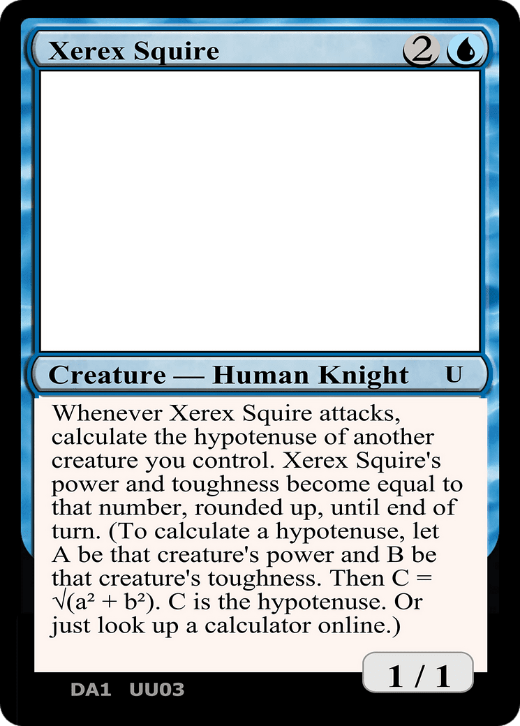 Xerex Squire (DA1-UU03C) - Unknown Event
