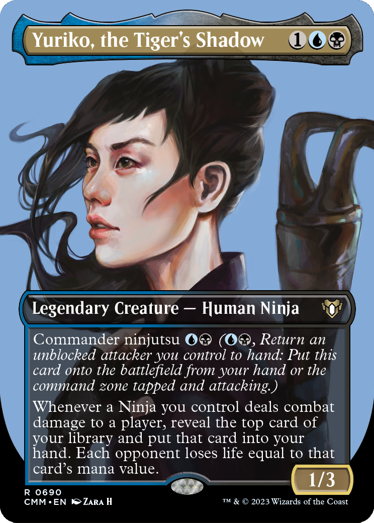 Yuriko, the Tiger's Shadow (Borderless Profile) [Commander Masters] Foil