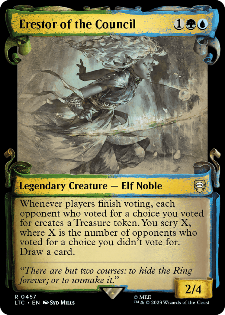 Erestor of the Council [The Lord of the Rings: Tales of Middle-Earth Commander Showcase Scrolls] Foil