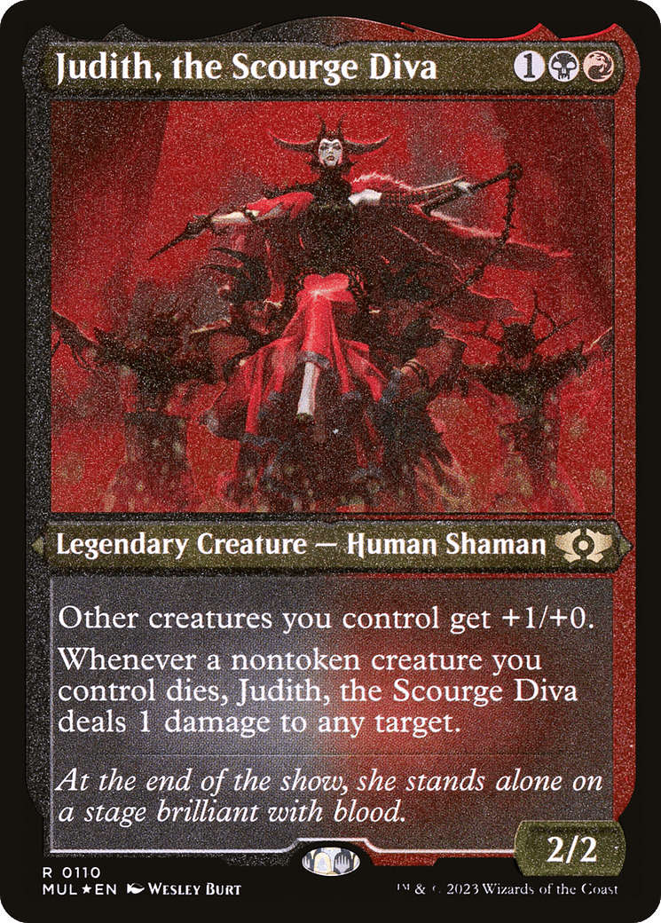 Judith, the Scourge Diva (Foil Etched) |  Foil (110) [Multiverse Legends]