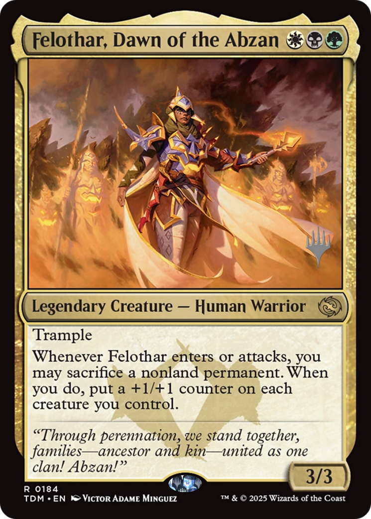 Felothar, Dawn of the Abzan (184) [Promo Pack: Tarkir: Dragonstorm]  Foil