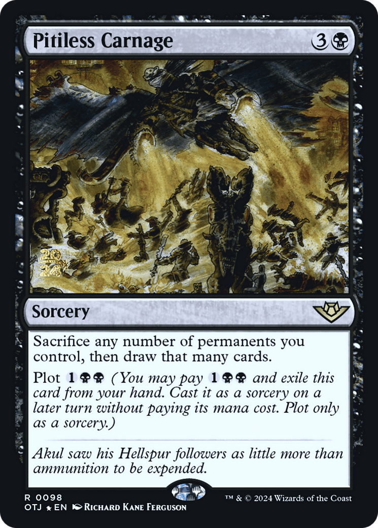 Pitiless Carnage [Outlaws of Thunder Junction Prerelease Promos]