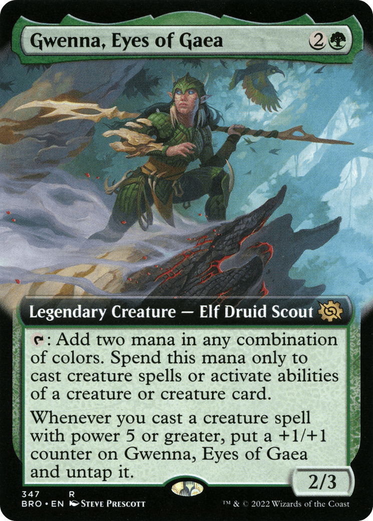Gwenna, Eyes of Gaea (Extended Art) [The Brothers' War] Foil