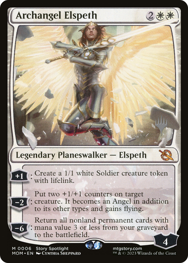 Archangel Elspeth (Promo Pack) [March of the Machine Promos] Foil