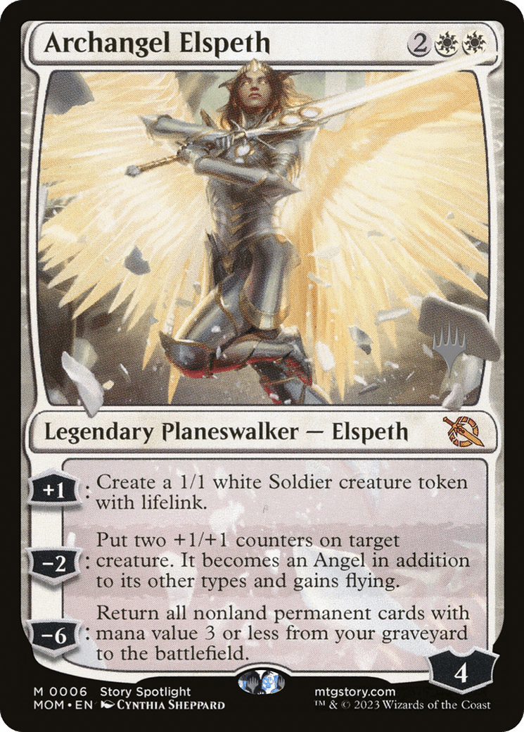 Archangel Elspeth (Promo Pack) [March of the Machine Promos] Foil