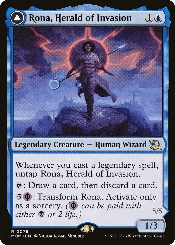 Rona, Herald of Invasion // Rona, Tolarian Obliterator [March of the Machine] Foil