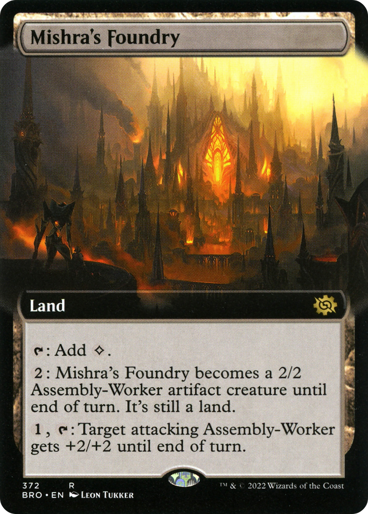 Mishra's Foundry (Extended Art) [The Brothers' War] Foil