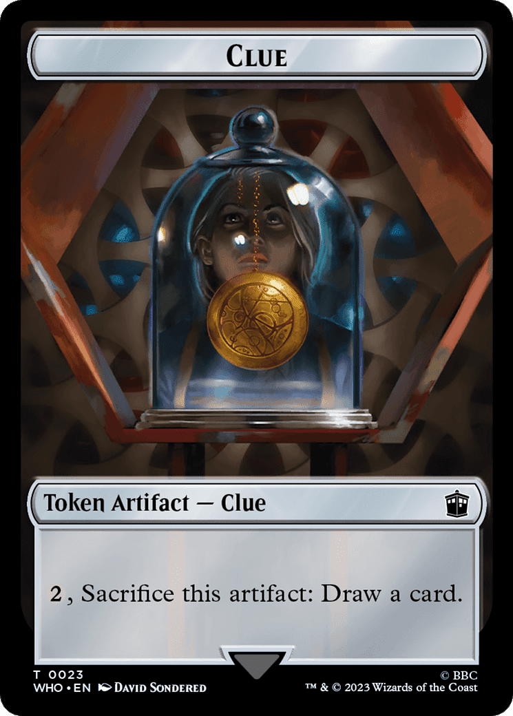 Copy // Clue (0023) Double-Sided Token [Doctor Who Tokens] Foil