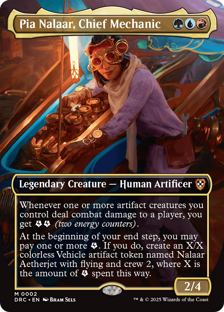 Pia Nalaar, Chief Mechanic (Borderless) (-002) [Commander: Aetherdrift]