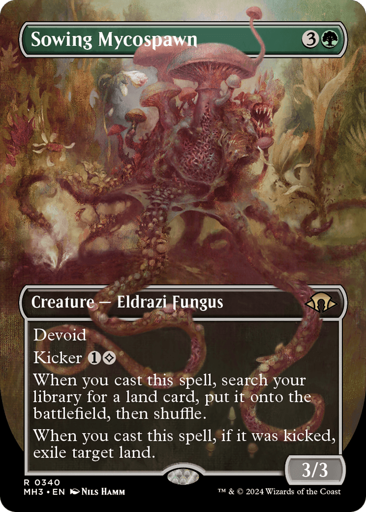 Sowing Mycospawn (Borderless) [Modern Horizons 3] Foil