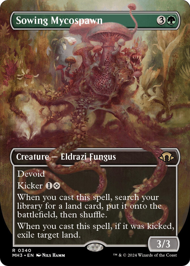 Sowing Mycospawn (Borderless) [Modern Horizons 3] Foil