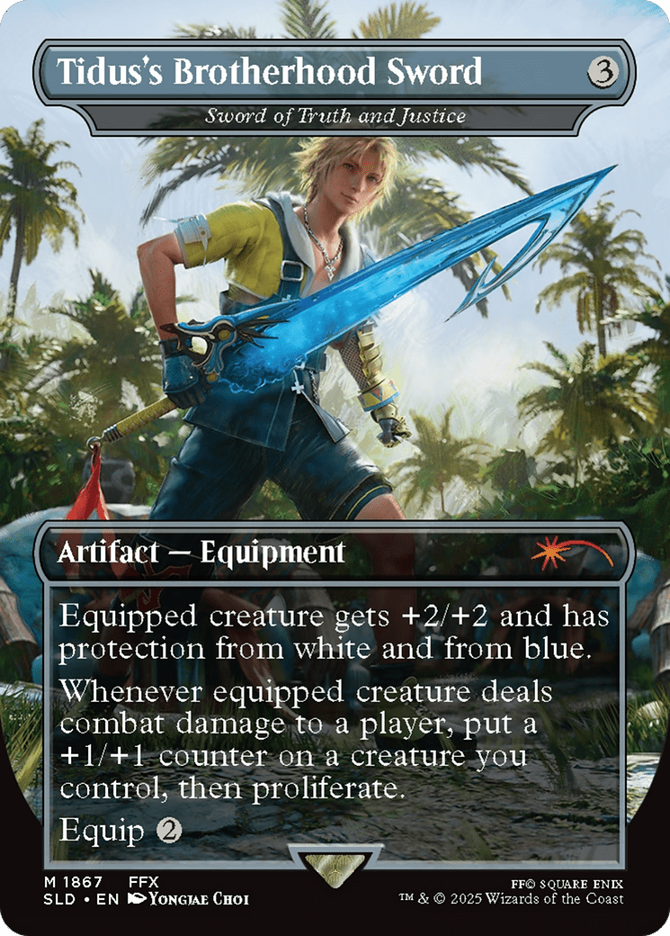 Sword of Truth and Justice (1867) [Secret Lair Drop]  / Tidus's Brotherhood Sword (Borderless)
