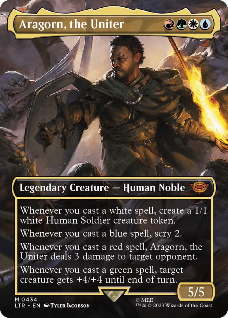 Aragorn, the Uniter (Borderless Alternate Art) [The Lord of the Rings: Tales of Middle-Earth] Foil