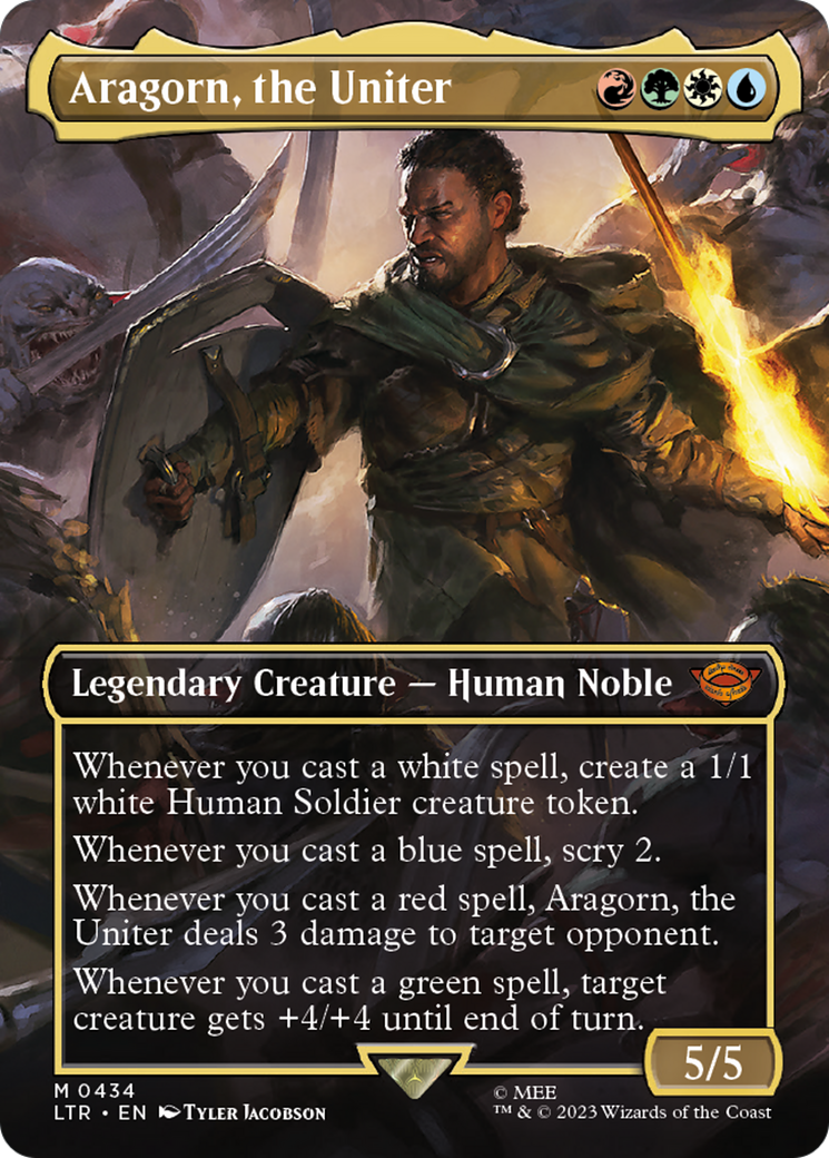 Aragorn, the Uniter (Borderless Alternate Art) [The Lord of the Rings: Tales of Middle-Earth] Foil