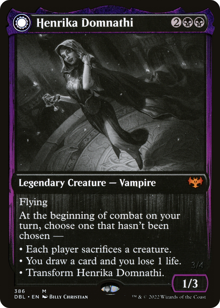 Henrika Domnathi // Henrika, Infernal Seer [Innistrad: Double Feature] Foil