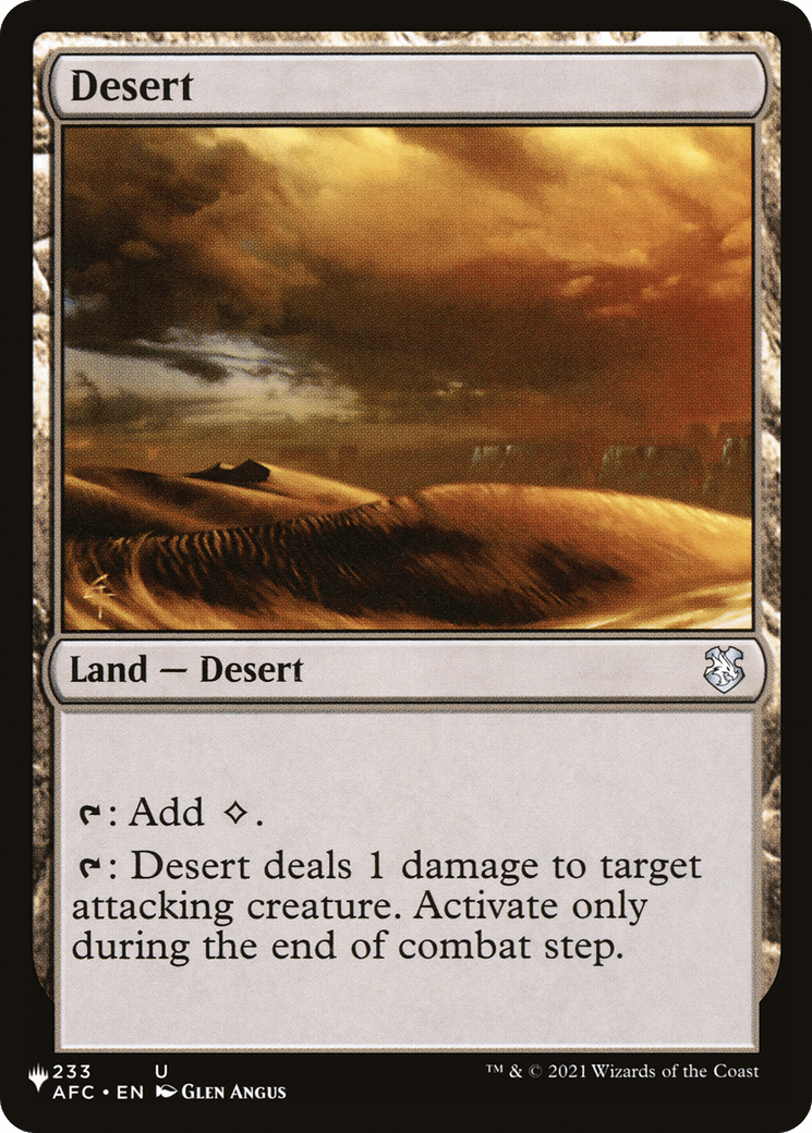 Desert |  (AFC-233) [The List]
