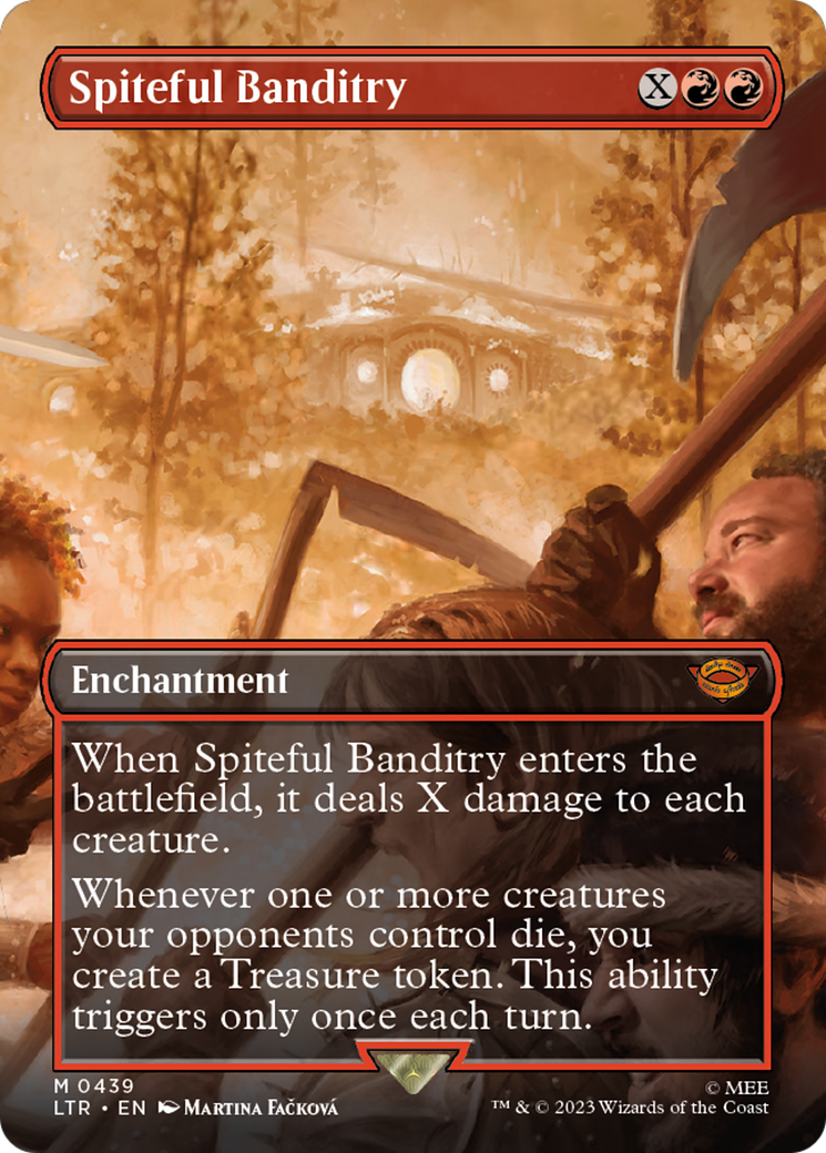 Spiteful Banditry (Borderless Alternate Art) [The Lord of the Rings: Tales of Middle-Earth] Foil