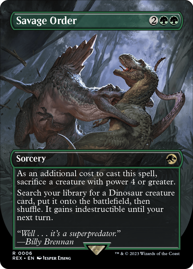 Savage Order (Borderless) [Jurassic World Collection] Foil