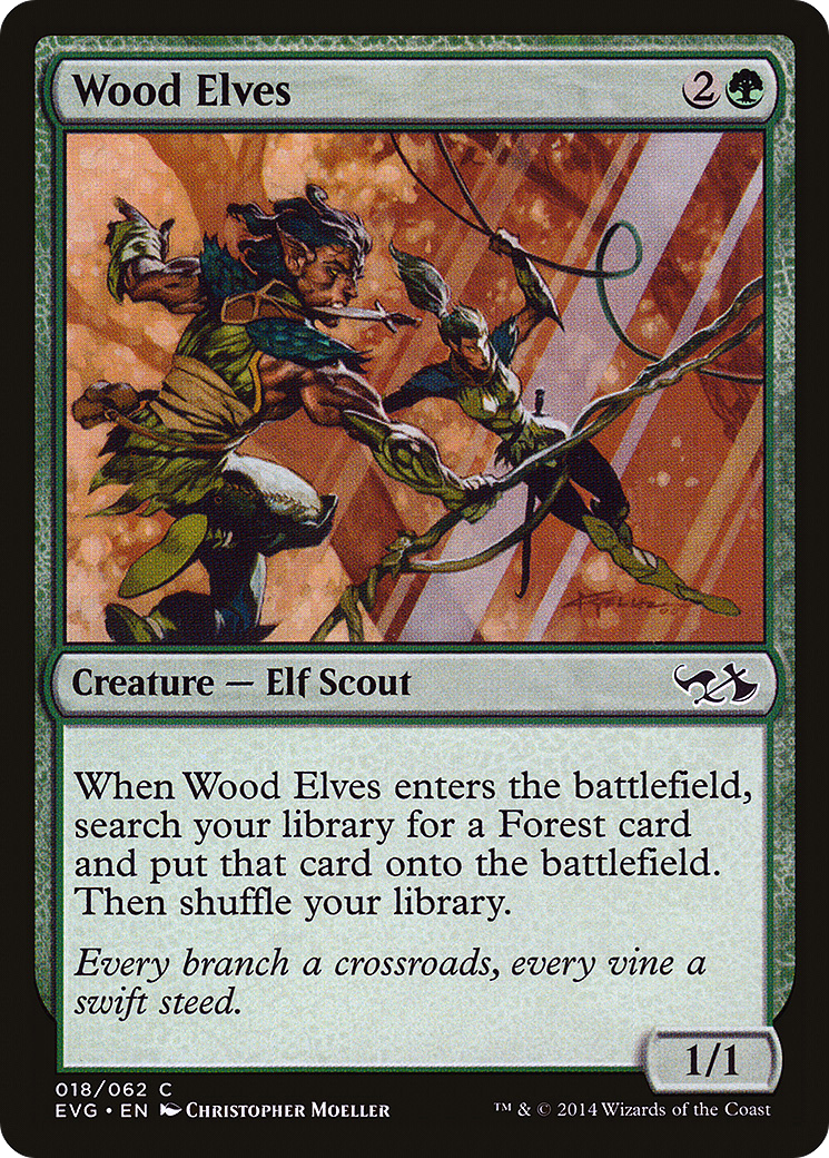 Wood Elves () [Duel Decks Anthology: Elves vs. Goblins]  Foil