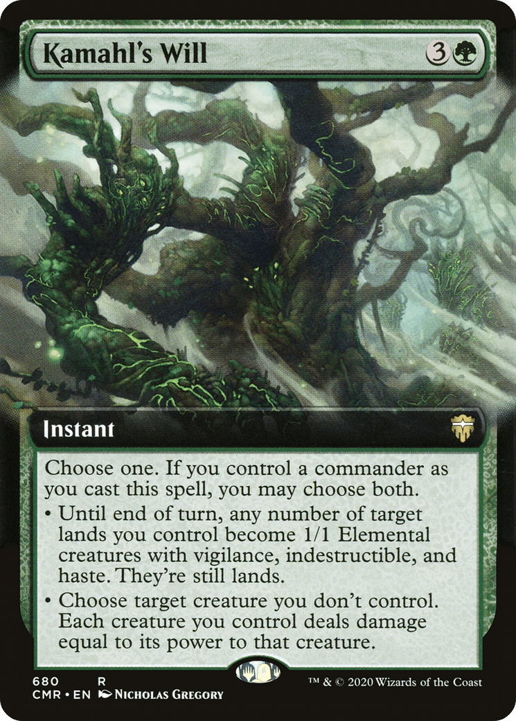 Kamahl's Will (Extended Art) [Commander Legends] Foil