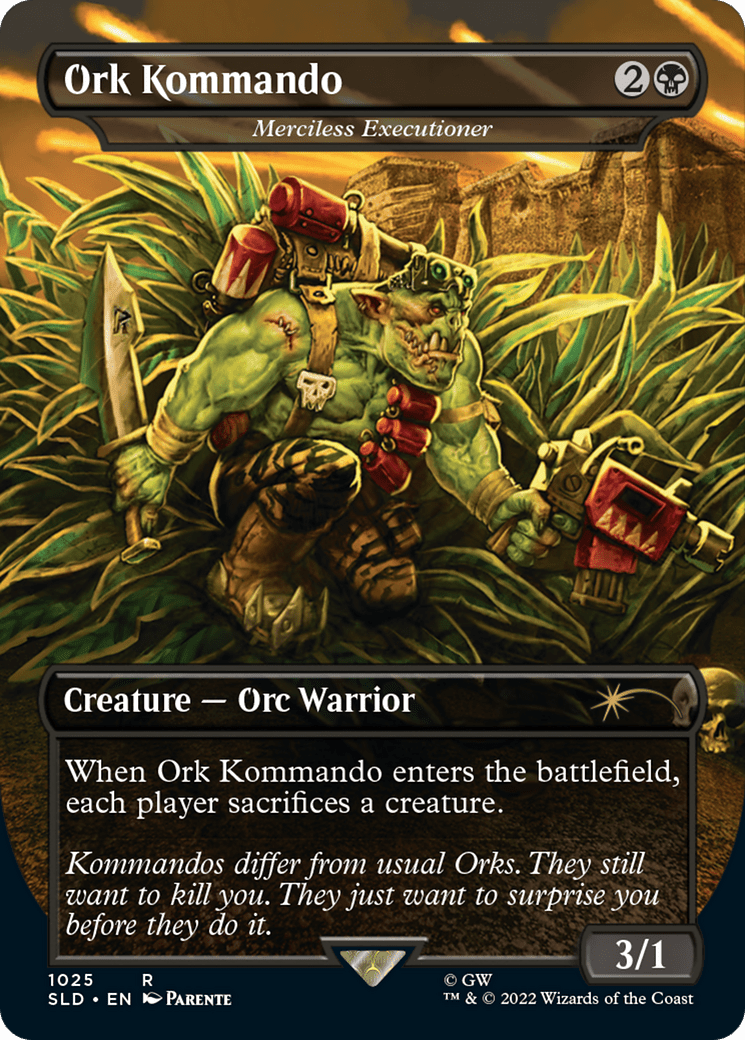 Ork Kommando - Merciless Executioner (Borderless) [Secret Lair Drop Series] Foil