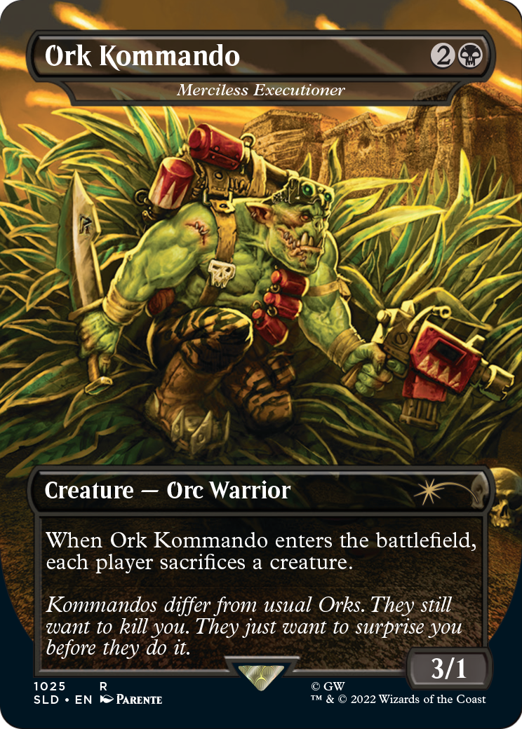 Ork Kommando - Merciless Executioner (Borderless) [Secret Lair Drop Series] Foil