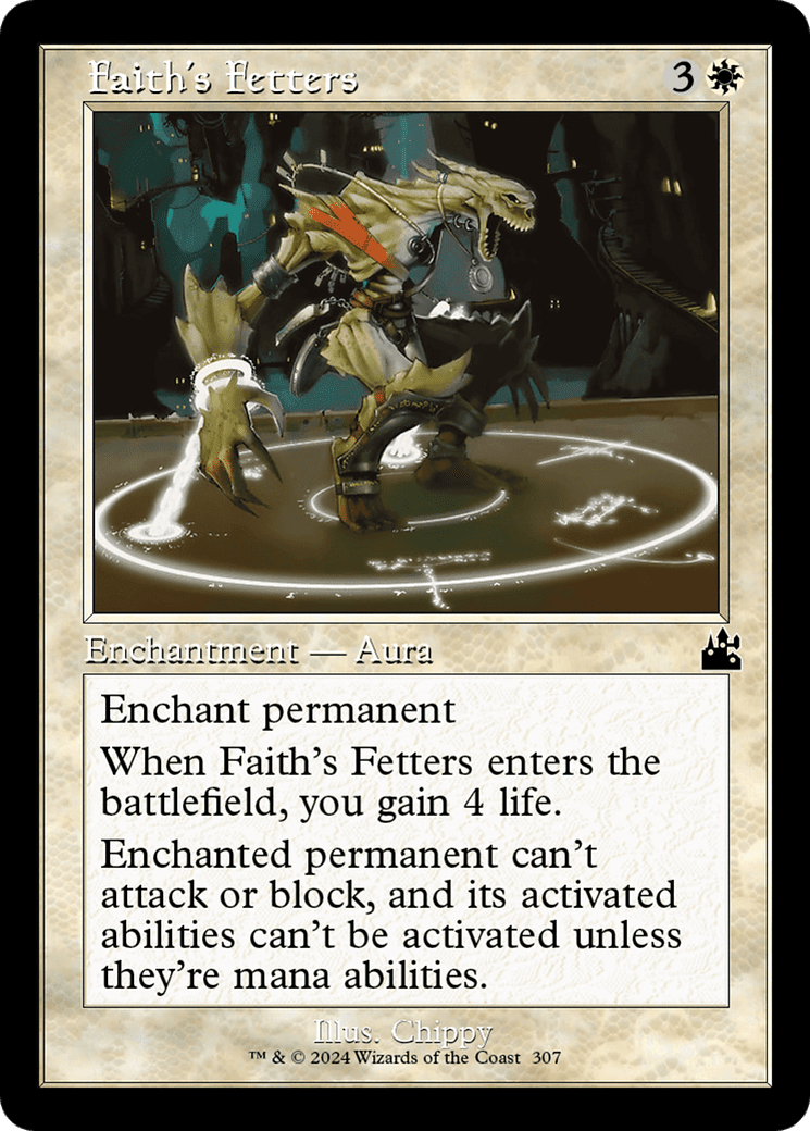 Faith's Fetters (Retro Frame) [Ravnica Remastered] Foil