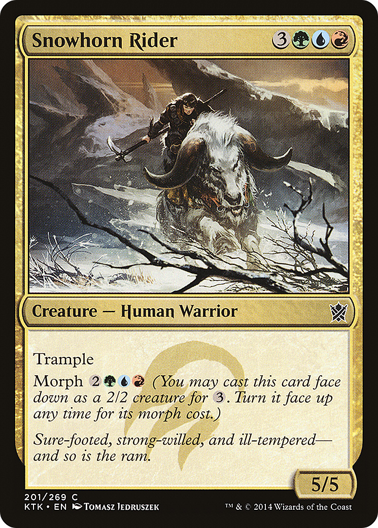 Snowhorn Rider [Khans of Tarkir] Foil