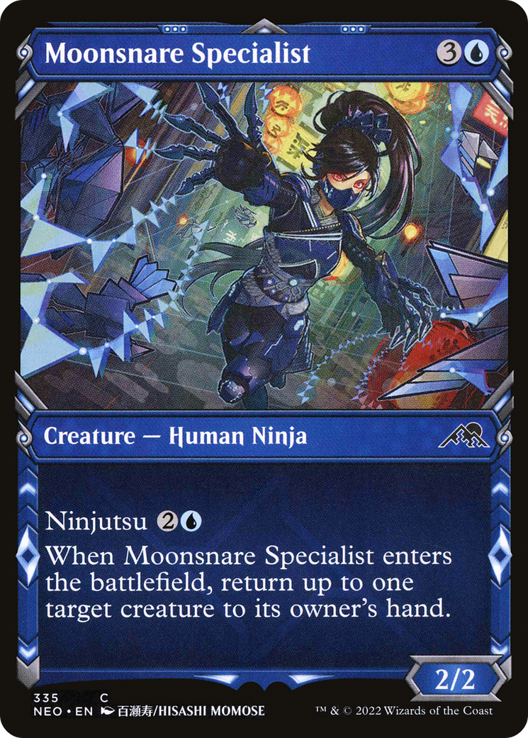 Moonsnare Specialist (Showcase Ninja) [Kamigawa: Neon Dynasty] Foil