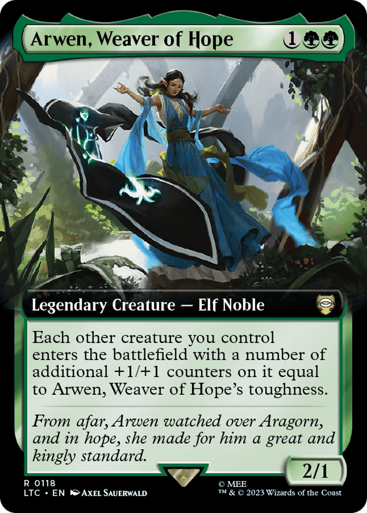 Arwen, Weaver of Hope (118) [Tales of Middle-earth Commander] : (Extended Art) Foil