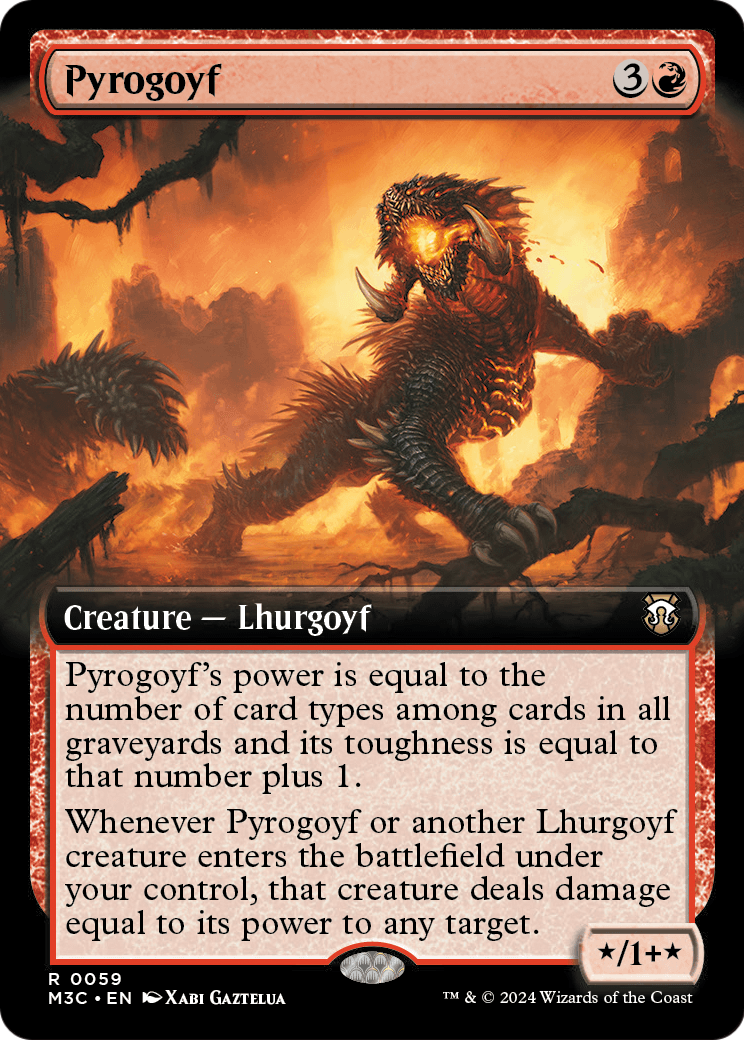 Pyrogoyf (Extended Art) [Modern Horizons 3 Commander] Foil