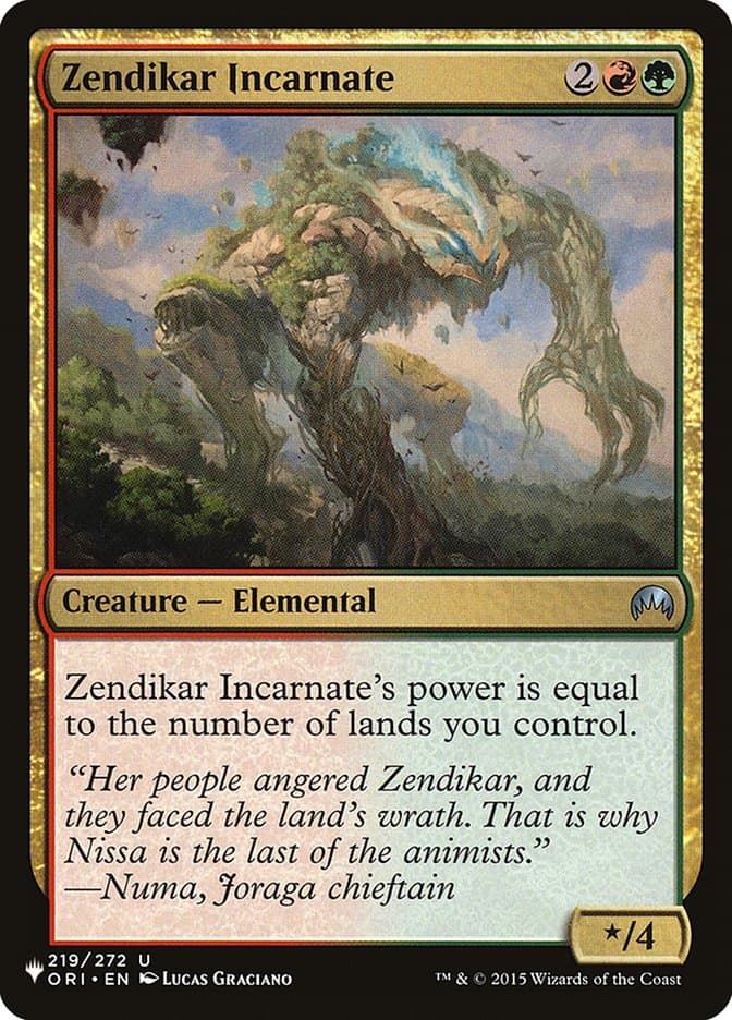 Zendikar Incarnate |  (ORI-219) [The List]