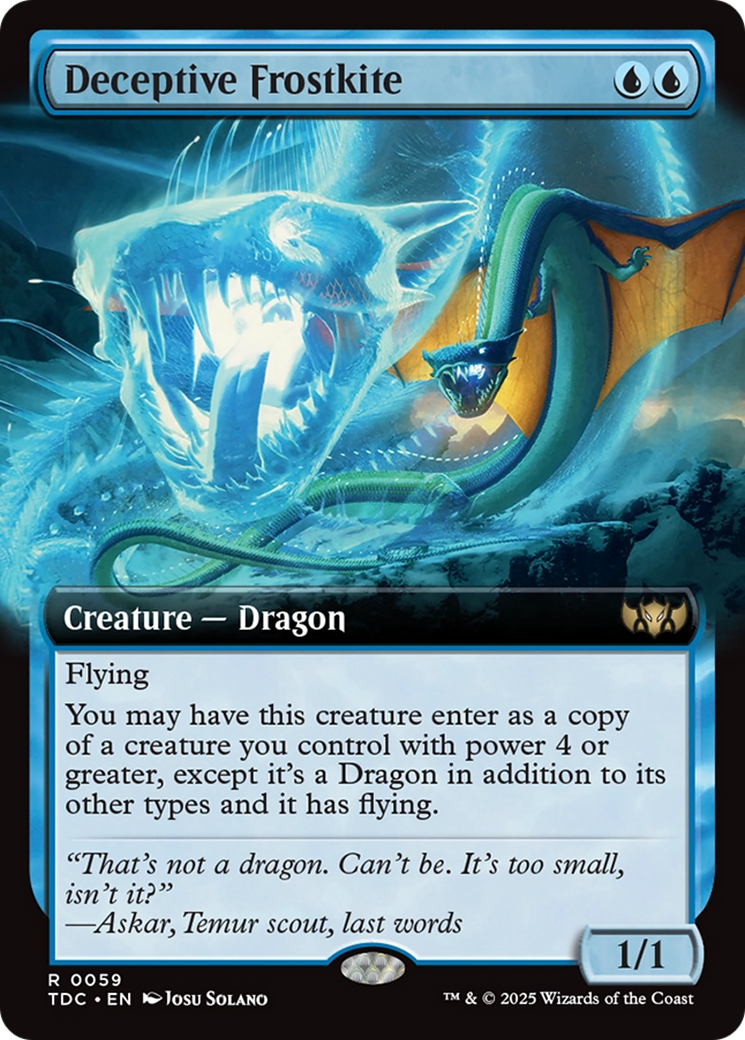 Deceptive Frostkite (Extended Art) (059) [Commander: Tarkir: Dragonstorm]