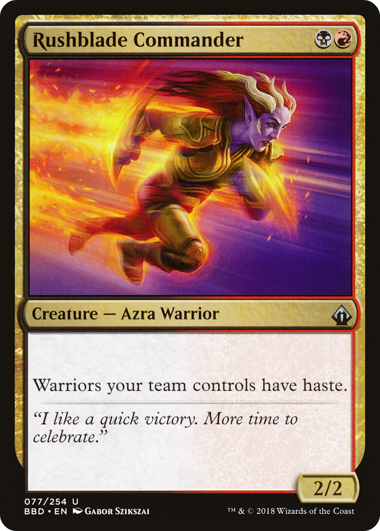 Rushblade Commander [Battlebond] Foil